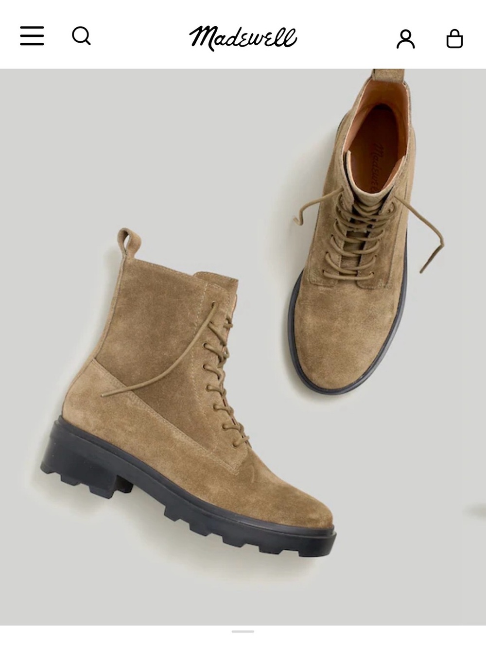 Madewell Shelton Lace Up Boot-brand new
